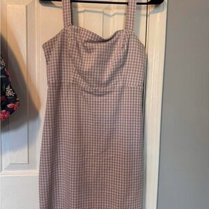 Hollister Lavender Gingham Mini Dress